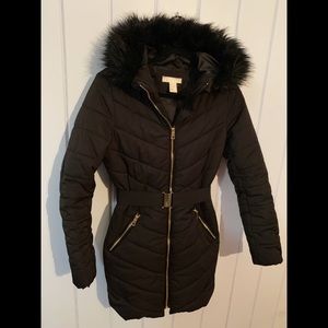 H&M Long Puffer Coat Black